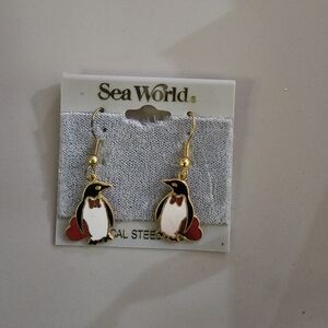 Penguin Earrings - Heart